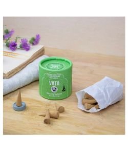 Vata - Comforting - natural Ayurvedic Incense Cones, 15 cones